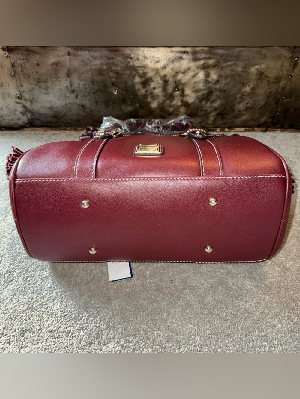 NWT Dooney & Bourke Burgundy Penrose Satchel 30 Limited Edition - Picture 5 of 10